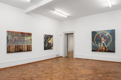 Jim Shaw,  «THE PAST IS NEVER DEAD. IT’S NOT EVEN PAST.», Ausstellungsansicht, 2024, KBCB, Foto: Lea Kunz