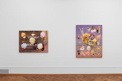 Jim Shaw,  «THE PAST IS NEVER DEAD. IT’S NOT EVEN PAST.», Ausstellungsansicht, 2024, KBCB, Foto: Lea Kunz