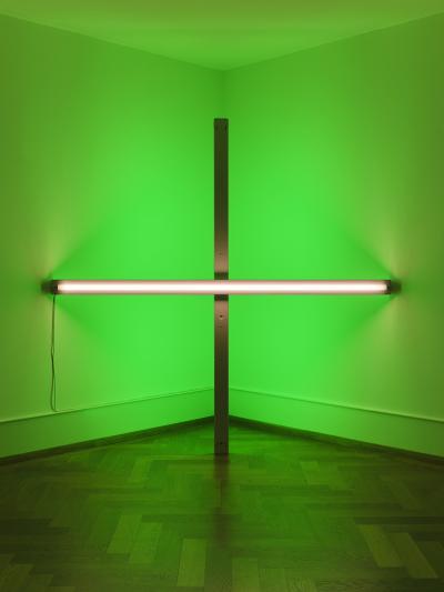 Mathias C. Pfund, Dan Flavin, untitled (for Mary Ann and Hal with fondest regards) 1, 1976 [brown napkin, 1977], 2024, Foto: Thomas Annaheim Lambert