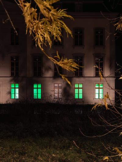 Mathias C. Pfund, Dan Flavin, «for Mary Ann and Hal with fondest regards», Ausstellungsansicht, 2024, KBCB, Foto: Lea Kunz