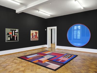 Nathalie Du Pasquier, Olivier Mosset, 1+1=3, Ausstellungsansicht, 2024, KBCBFoto: Thomas Annaheim Lambert