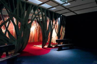 Pauline Curnier Jardin, «Im Walde, Hitzewallungen», Ausstellungsansicht, 2023, KBCB, Foto: Léa Kunz