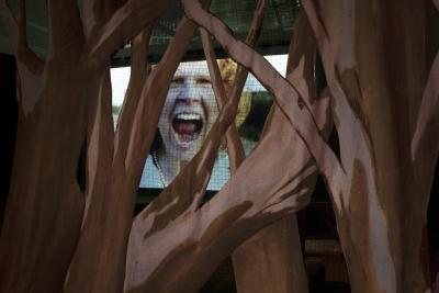 Pauline Curnier Jardin, «Im Walde, Hitzewallungen», Ausstellungsansicht, 2023, KBCB, Foto: Luca Girardini
