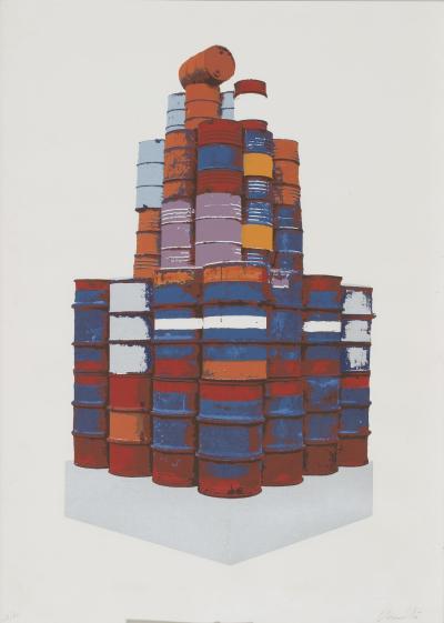 Christo, 56 Barrels, 1969